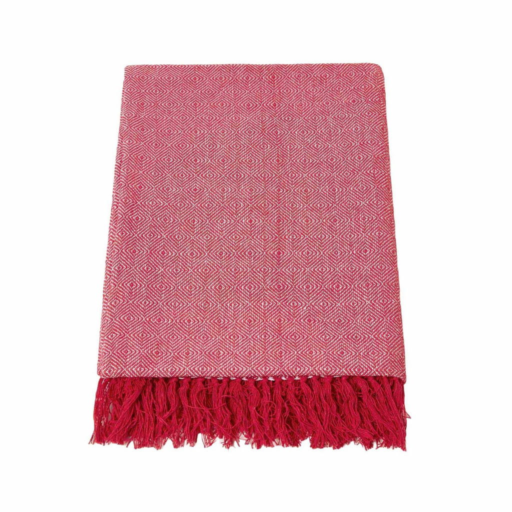 Homescapes WOHNDECKE Rot