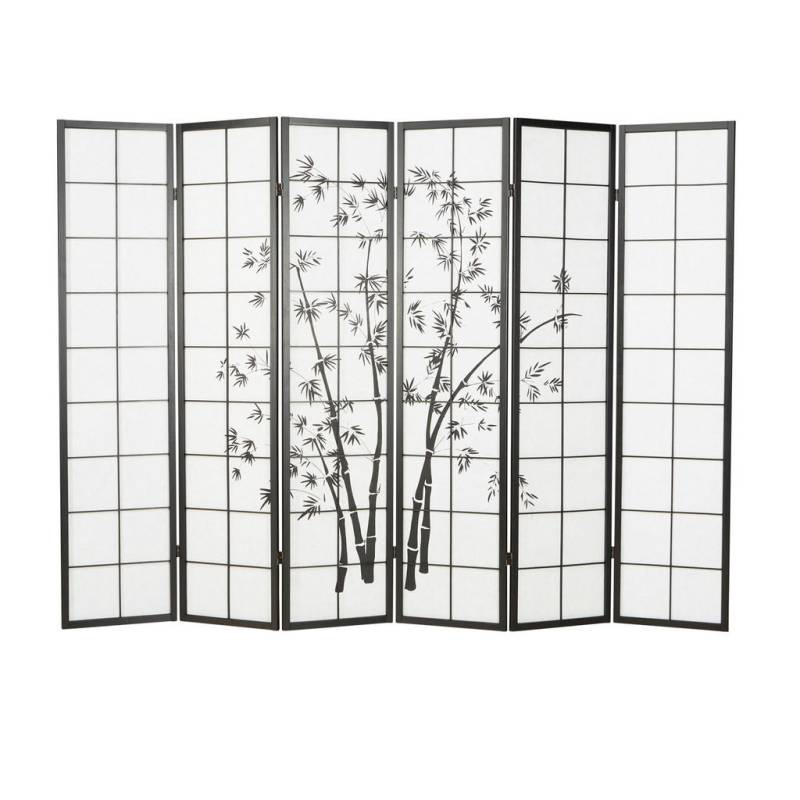 Homestyle4u PARAVENT Schwarz