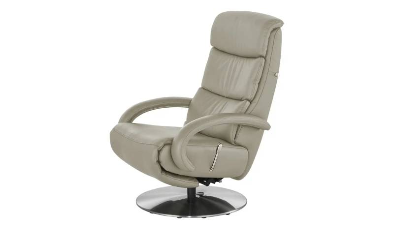 Hukla Leder-Relaxsessel  Florian ¦ grau ¦ Maße (cm): B: 73 H: 109 T: 91.0 Polstermöbel > Sessel > Relaxsessel - Höffner