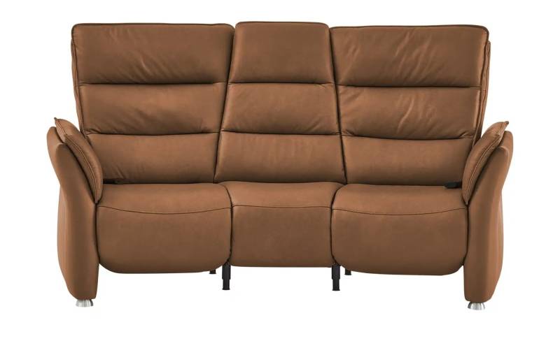 Hukla Trapezsofa Echtleder Corina ¦ braun ¦ Maße (cm): B: 202 H: 112 T: 120.0 Polstermöbel > Sofas > 3-Sitzer - Höffner