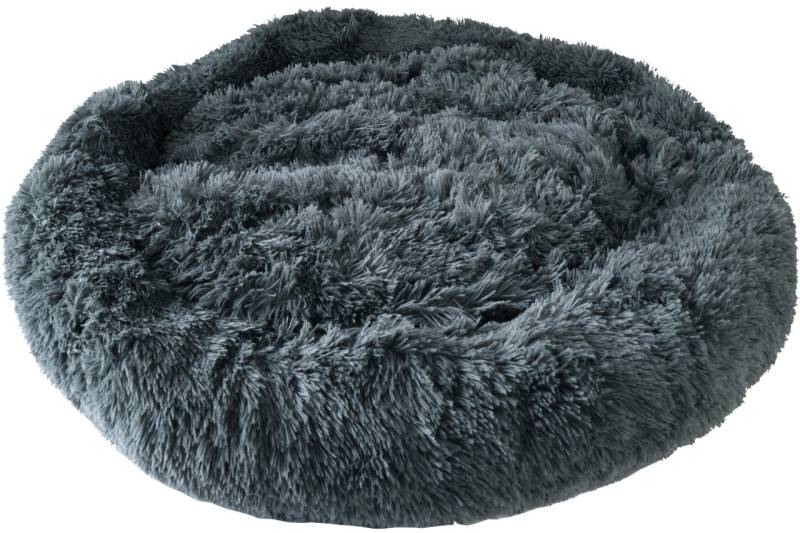 Hundebett Jimmy flauschig grau 60 x 16 cm Hunde Bett Kissen Schlafplatz