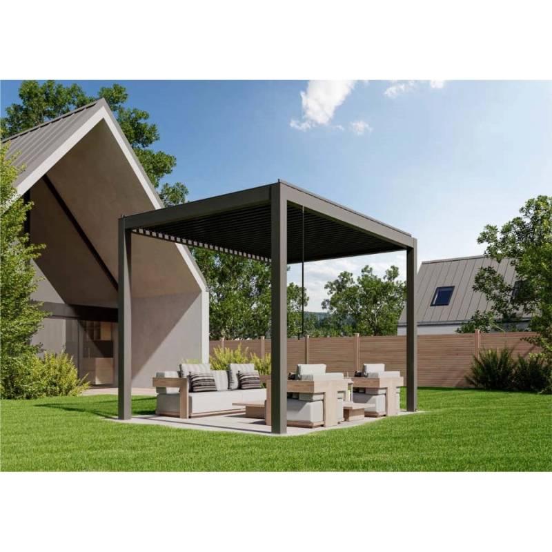 Huun Pergola Piano in Anthrazit 400 x 300 cm