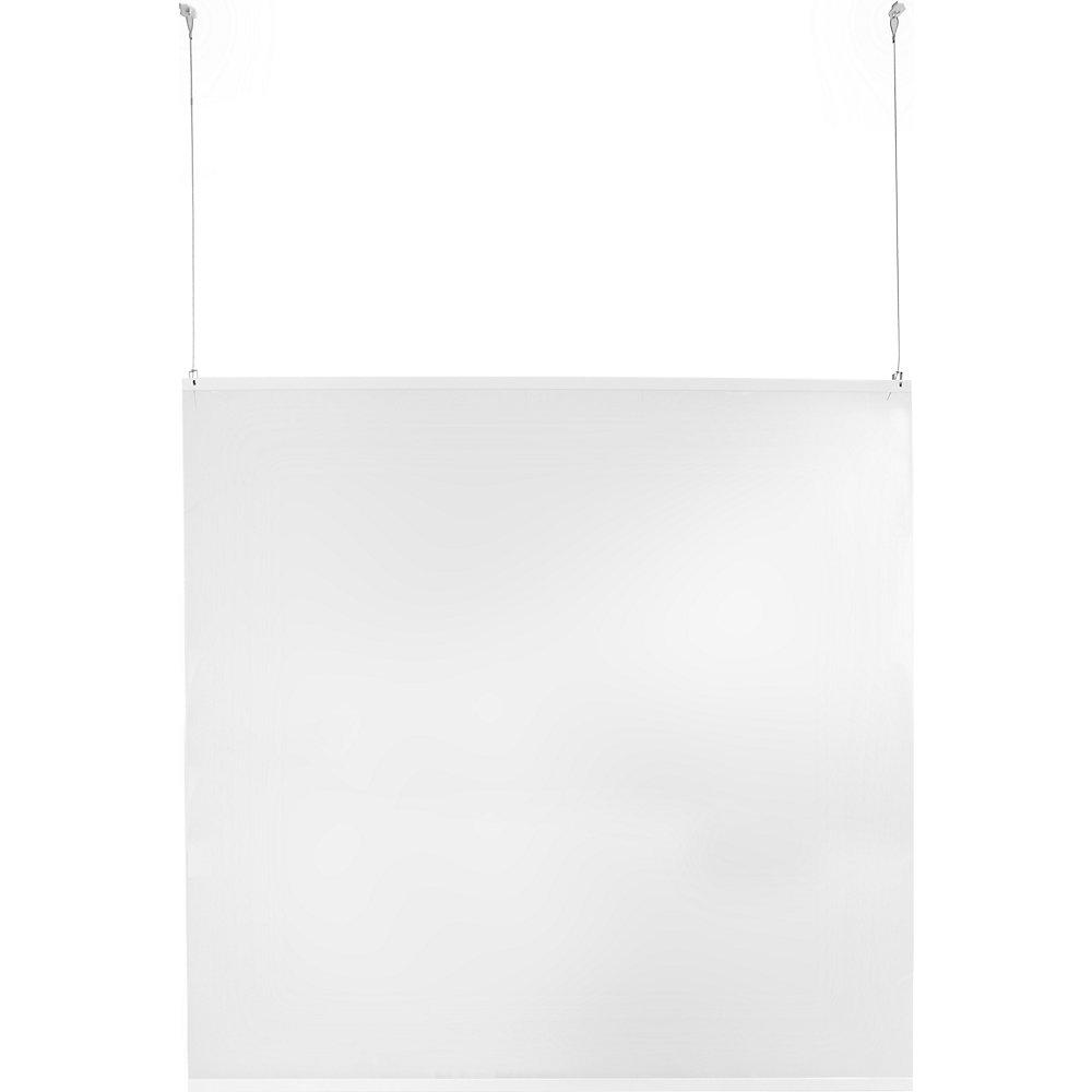 Hygieneschutz-Deckenabhängung, HxB 1000 x 1000 mm, transparent