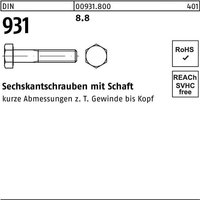 ISO4014 8.8 M16x 70 blank Sechskantschraube mit Schaft (DIN931) von NO BRAND