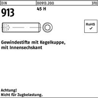 No Brand - ISO4026 45H M20x 25 blank Gewindestift mit Kegelkuppe Innensechskant (DIN913) von NO BRAND