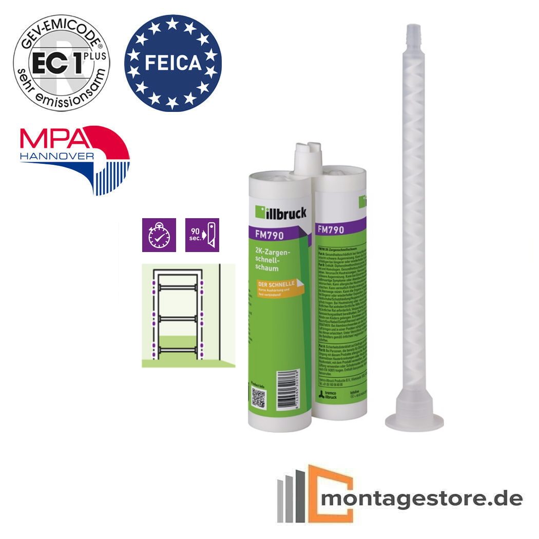 Illbruck FM 790 2K-Zargenschnellschaum Zargenschaum Montageschaum Türschaum 210ml von Montagestore