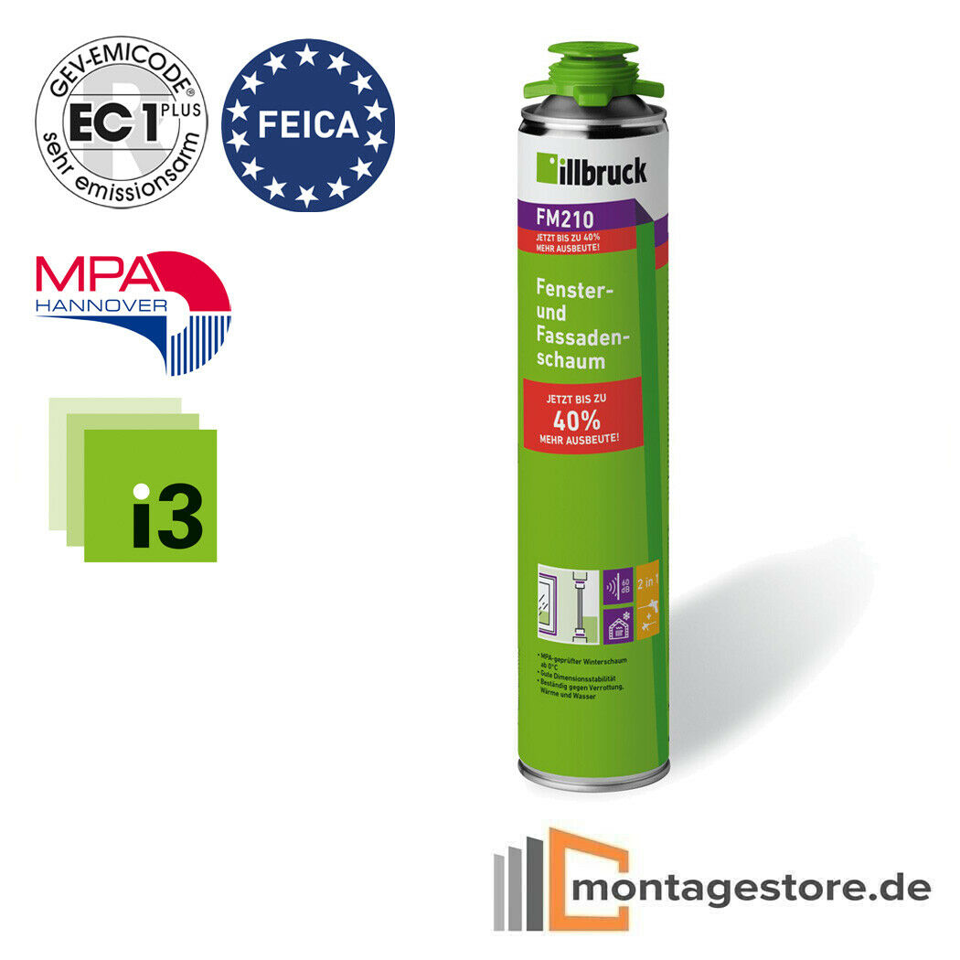 Illbruck Fenster Schaum FM210 Bauschaum Fassadenschaum PU Schaum 880ml von Montagestore