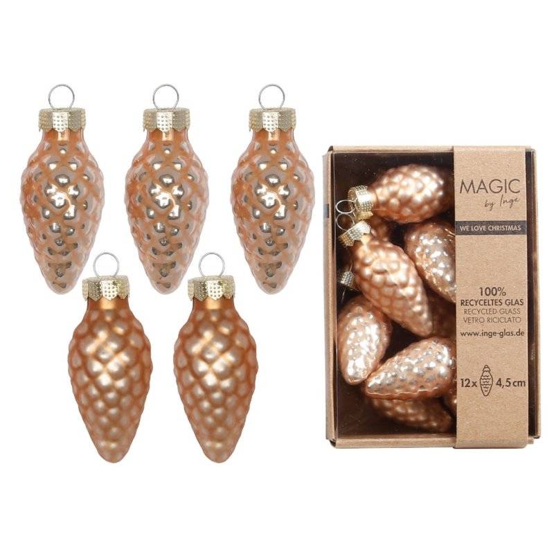 Inge Glas - Zapfen - Golden Sesame - 12 Stück