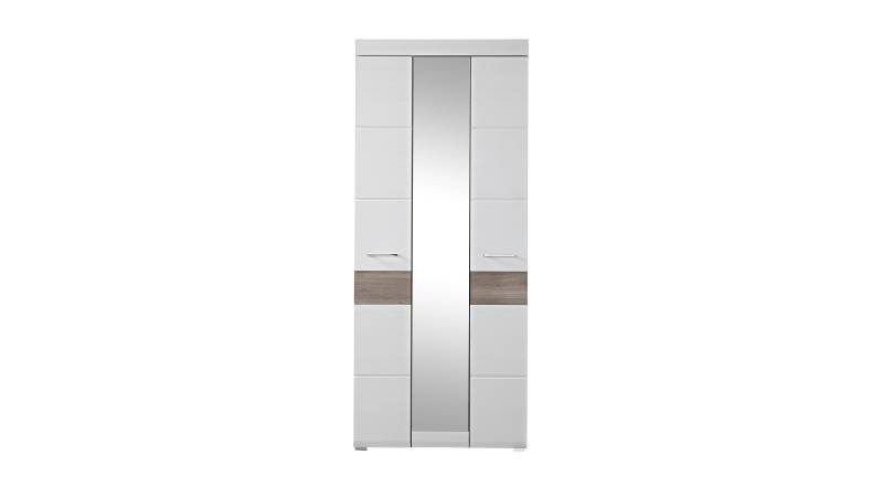 Innostyle Garderobenschrank FUNNY in Silbereiche/weiß MDF