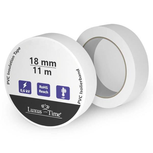 Isolierband PVC 11m x 18mm Elektro Klebeband Kabel Weiß