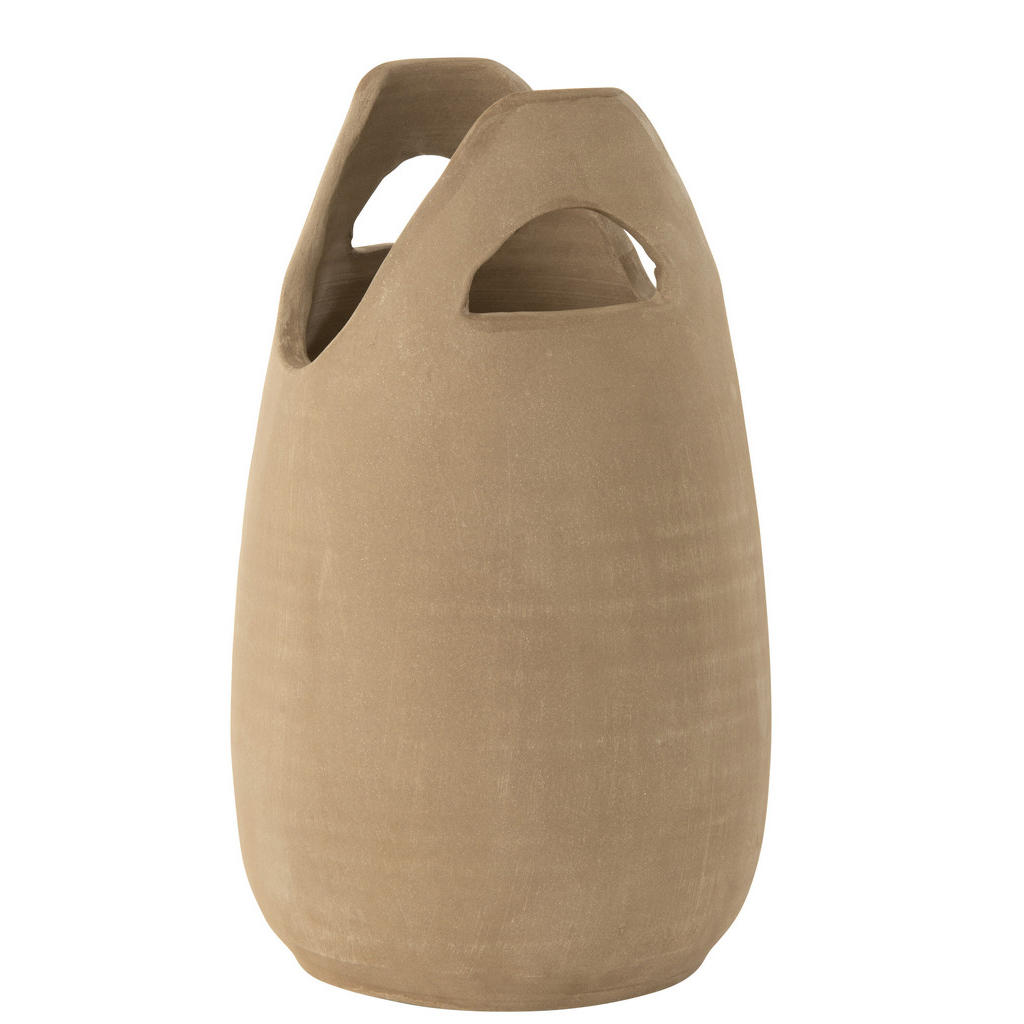 J-Line Vase, Beige, Keramik, 40 cm, Dekoration, Vasen, Keramikvasen von J-Line