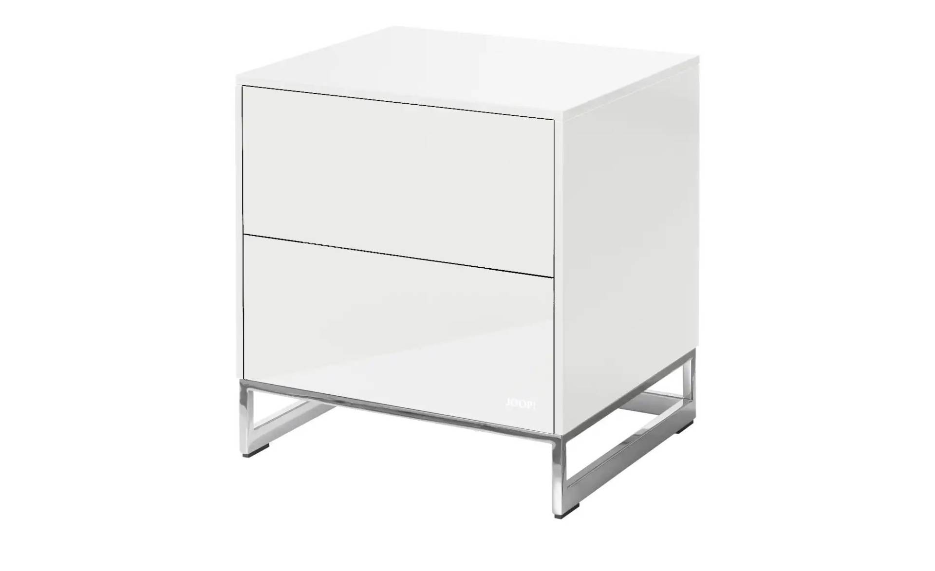 JOOP! Nachtkommode mit LED-Beleuchtung Gloss Cubic ¦ weiß ¦ Maße (cm): B: 47,5 H: 50,5 T: 42,4 Kommoden & Sideboards > Kommoden - Höffner