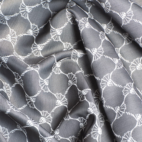 JOOP! Vorhang Gardine Allover mit Ösen - Farbe: Grau - 010 - 140x300 cm