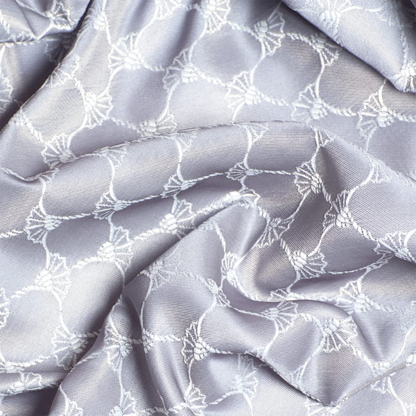 JOOP! Vorhang Gardine Allover mit Ösen - Farbe: Silber - 011 - 140x250 cm