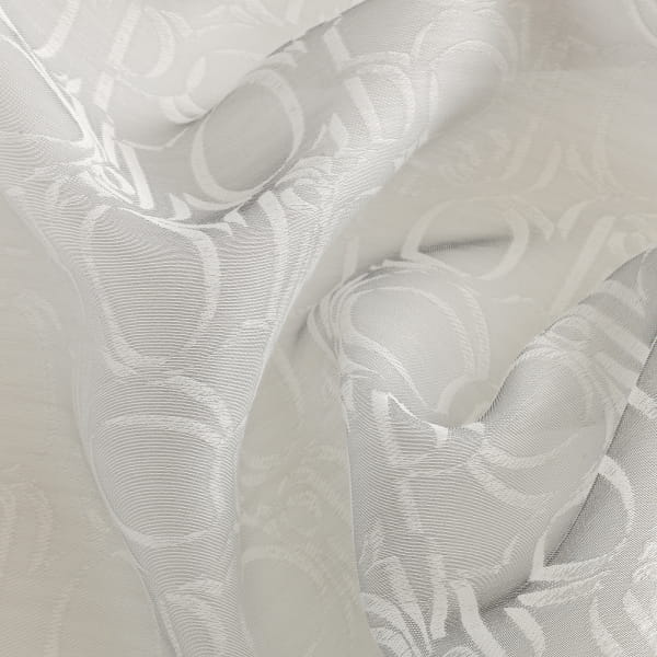 JOOP! Vorhang Gardine Ornament Allover - verdecktes Schlaufenband - Größe: 130x250 cm - Farbe: Grau