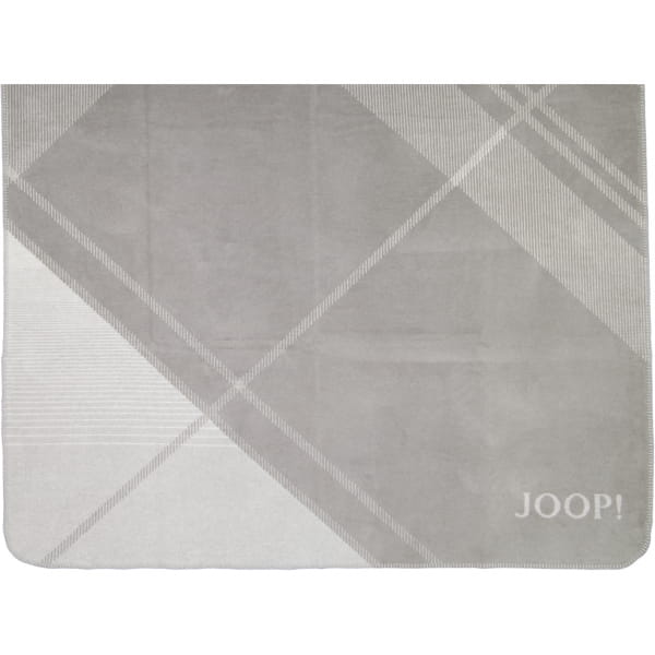 JOOP! Wohndecke Checks - Größe: 150x200 cm - Farbe: Silber-Natur