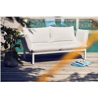 Garten Sofa Domino 2-Sitzer, Weiß/Weiß