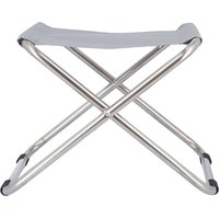 Hocker Chico aus Aluminium, Grau