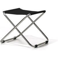 Hocker Chico aus Aluminium, Schwarz