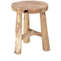 Hocker Dingklik aus Teakholz, Ø 35 cm