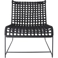 Loungesessel In/Out aus Metall, Schwarz