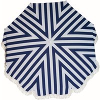 Sonnenschirm Retro, Weiß/Blau
