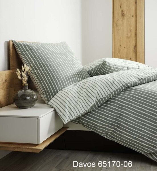 Janine Janine Feinbiber Bettwäsche DAVOS 65170 salbeigrün Größe: 135x200 cm + 80x80 cm Janine Janine Feinbiber Bettwäsche DAVOS 65170 salbeigrün Größe: 135x200 cm + 80x80 cm