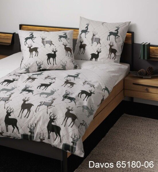 Janine Janine Feinbiber Bettwäsche DAVOS 65180 beige tannengrün Größe: 155x200 cm + 80x80 cm Janine Janine Feinbiber Bettwäsche DAVOS 65180 beige tannengrün Größe: 155x200 cm + 80x80 cm