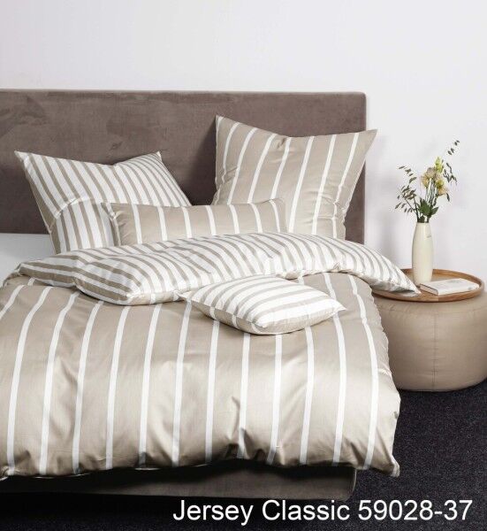 Janine Janine Interlock-Jersey Bettwäsche JERSEY CLASSIC 59028 naturell Größe: 155x220 cm + 80x80 cm Janine Janine Interlock-Jersey Bettwäsche JERSEY CLASSIC 59028 naturell Größe: 155x220 cm + 80x80 cm