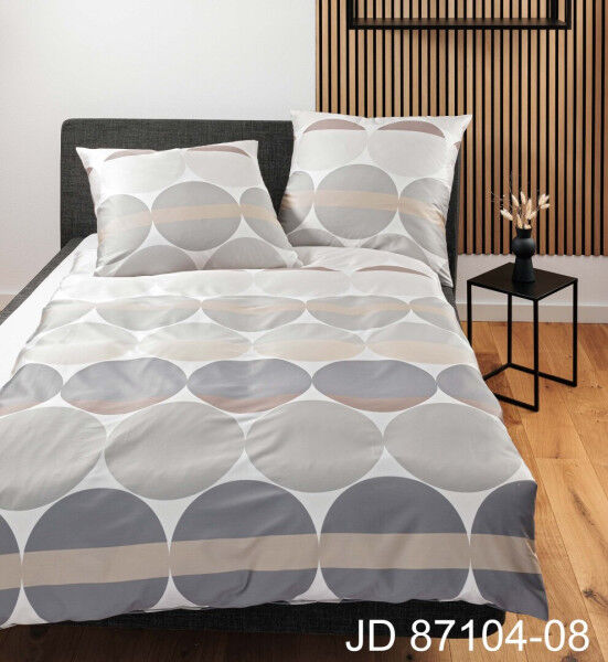 Janine Janine Mako-Satin Bettwäsche J. D. 87104 grau sand Größe: 200x220 cm + 2x80x80 cm Janine Janine Mako-Satin Bettwäsche J. D. 87104 grau sand Größe: 200x220 cm + 2x80x80 cm