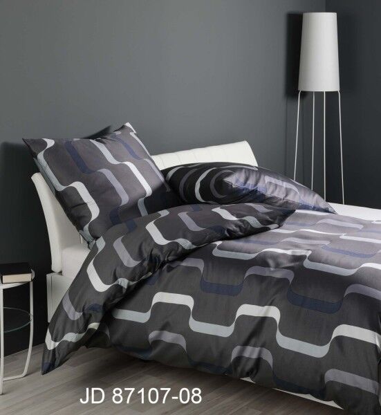 Janine Janine Mako-Satin Bettwäsche J. D. 87107 anthrazit blau Größe: 240x220 cm + 2x80x80 cm Janine Janine Mako-Satin Bettwäsche J. D. 87107 anthrazit blau Größe: 240x220 cm + 2x80x80 cm
