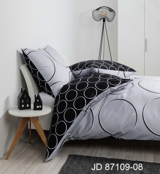 Janine Janine Mako-Satin Bettwäsche J. D. 87109 silber schwarz Größe: 135x200 cm + 80x80 cm Janine Janine Mako-Satin Bettwäsche J. D. 87109 silber schwarz Größe: 135x200 cm + 80x80 cm