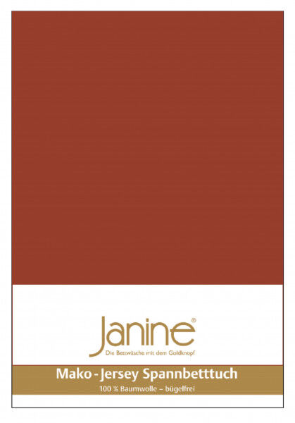 Janine Janine Spannbetttuch Mako-Feinjersey 5007 tabasco (464) Größe:  150x200 cm