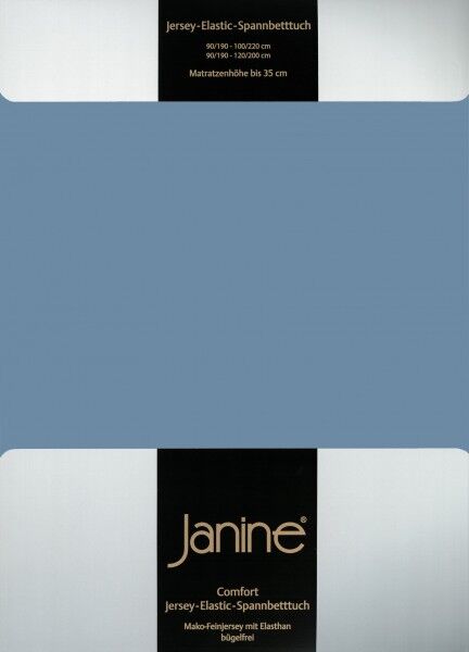 Janine Janine Spannbetttuch Elastic-Jersey 5002 denimblau (62) Größe:  150x200 cm