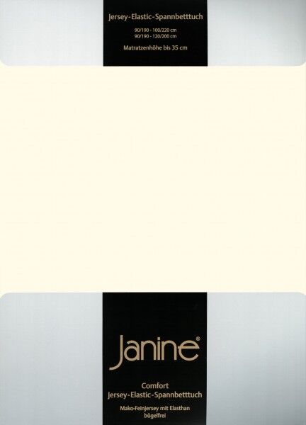 Janine Janine Spannbetttuch Elastic-Jersey 5002 natur (07) Größe:  200x200 cm