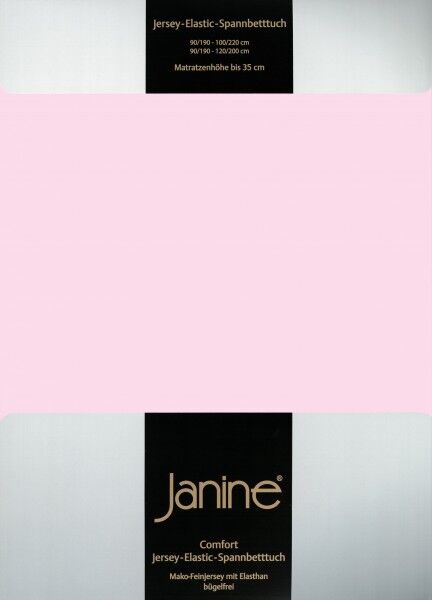 Janine Janine Spannbetttuch Elastic-Jersey 5002 zartrosa (11) Größe:  100x200 cm