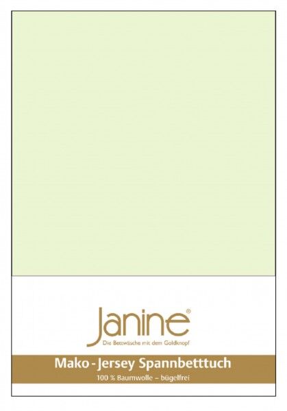 Janine Janine Spannbetttuch Mako-Feinjersey 5007 limone (06) Größe:  150x200 cm