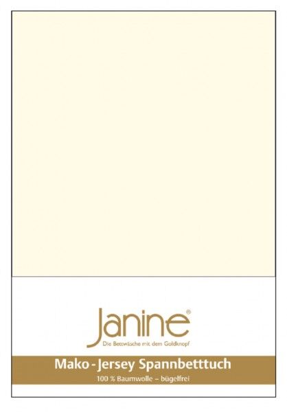 Janine Janine Spannbetttuch Mako-Feinjersey 5007 natur (07) Größe:  200x200 cm