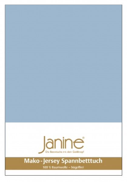 Janine Janine Spannbetttuch Mako-Feinjersey 5007 perlblau (32) Größe: 200x200 cm Janine Janine Spannbetttuch Mako-Feinjersey 5007 perlblau (32) Größe: 200x200 cm