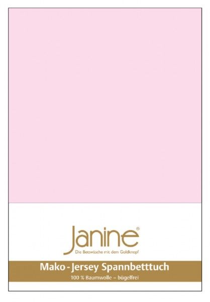 Janine Janine Spannbetttuch Mako-Feinjersey 5007 zartrosa (11) Größe:  150x200 cm