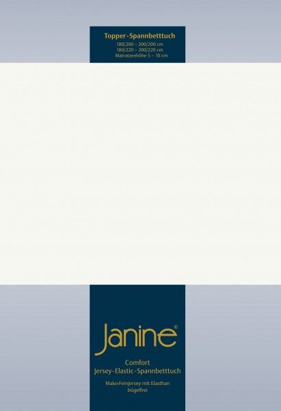 Janine Janine Topper-Spannbetttuch 5001 (für Box-Spring Betten) ecru (09) Größe:  100x200 cm