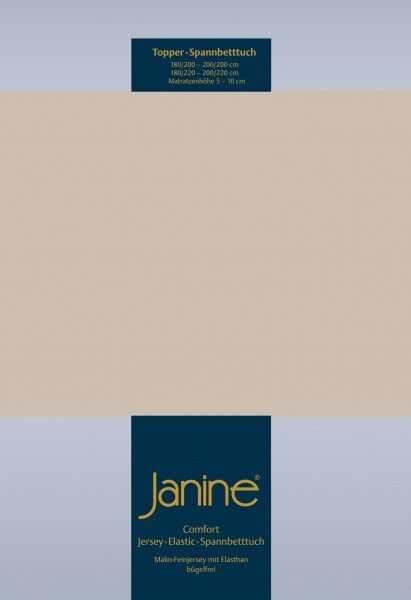 Janine Janine Topper-Spannbetttuch 5001 (für Box-Spring Betten) naturell (19) Größe:  200x200 cm