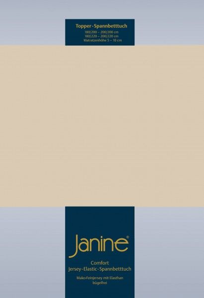 Janine Janine Topper-Spannbetttuch 5001 (für Box-Spring Betten) sand (29) Größe:  200x200 cm