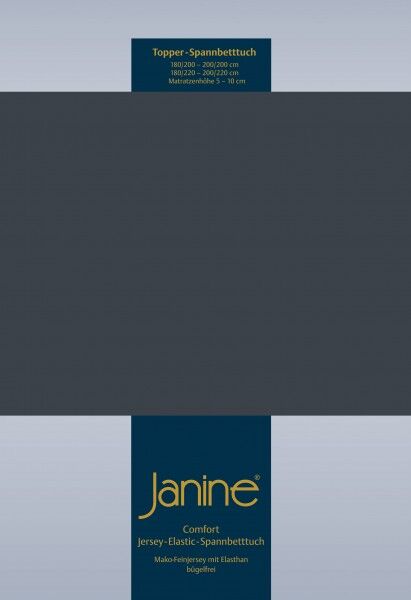 Janine Janine Topper-Spannbetttuch 5001 (für Box-Spring Betten) titan (78) Größe:  150x200 cm