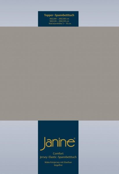 Janine Janine Topper-Spannbetttuch 5001 (für Box-Spring Betten) vulkan (77) Größe:  100x200 cm