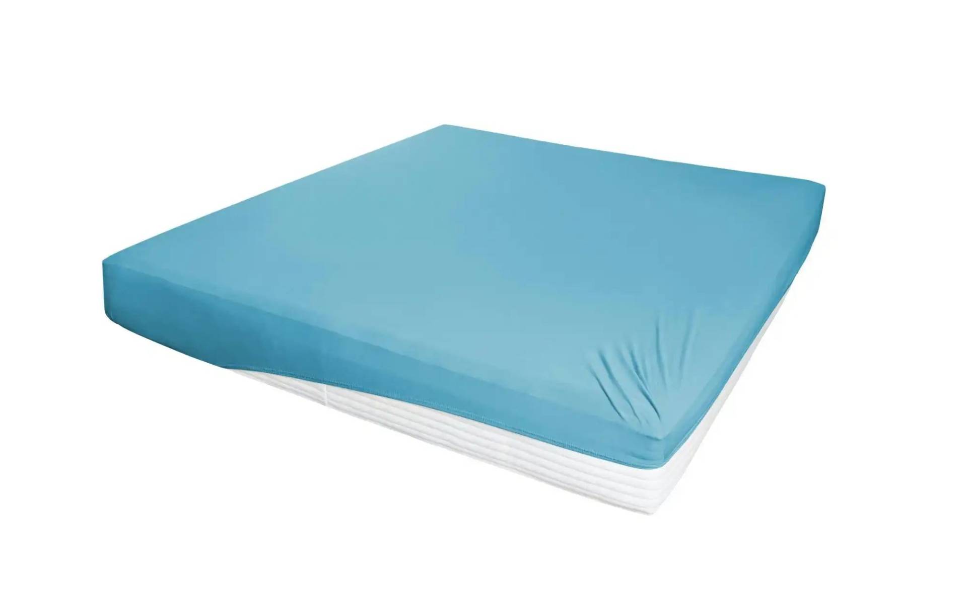 Jersey-Elasthan Boxspringbetttuch   ¦ blau ¦ Maße (cm): B: 190 H: 26 T: 26.0 Bettwaren > Bettlaken - Möbel Kraft