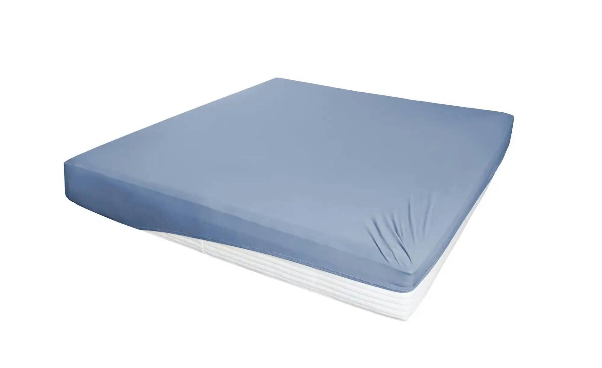 Jersey-Elasthan Boxspringbetttuch   ¦ blau ¦ Maße (cm): B: 100 H: 26 T: 26.0 Bettwaren > Bettlaken - Möbel Kraft