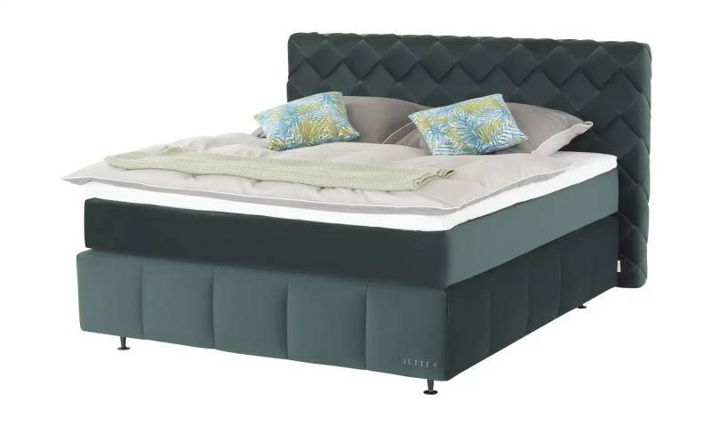 Jette Home Boxspringbett  Braid  ¦ grün ¦ Maße (cm): B: 182 H: 123 Betten > Boxspringbetten - Möbel Kraft