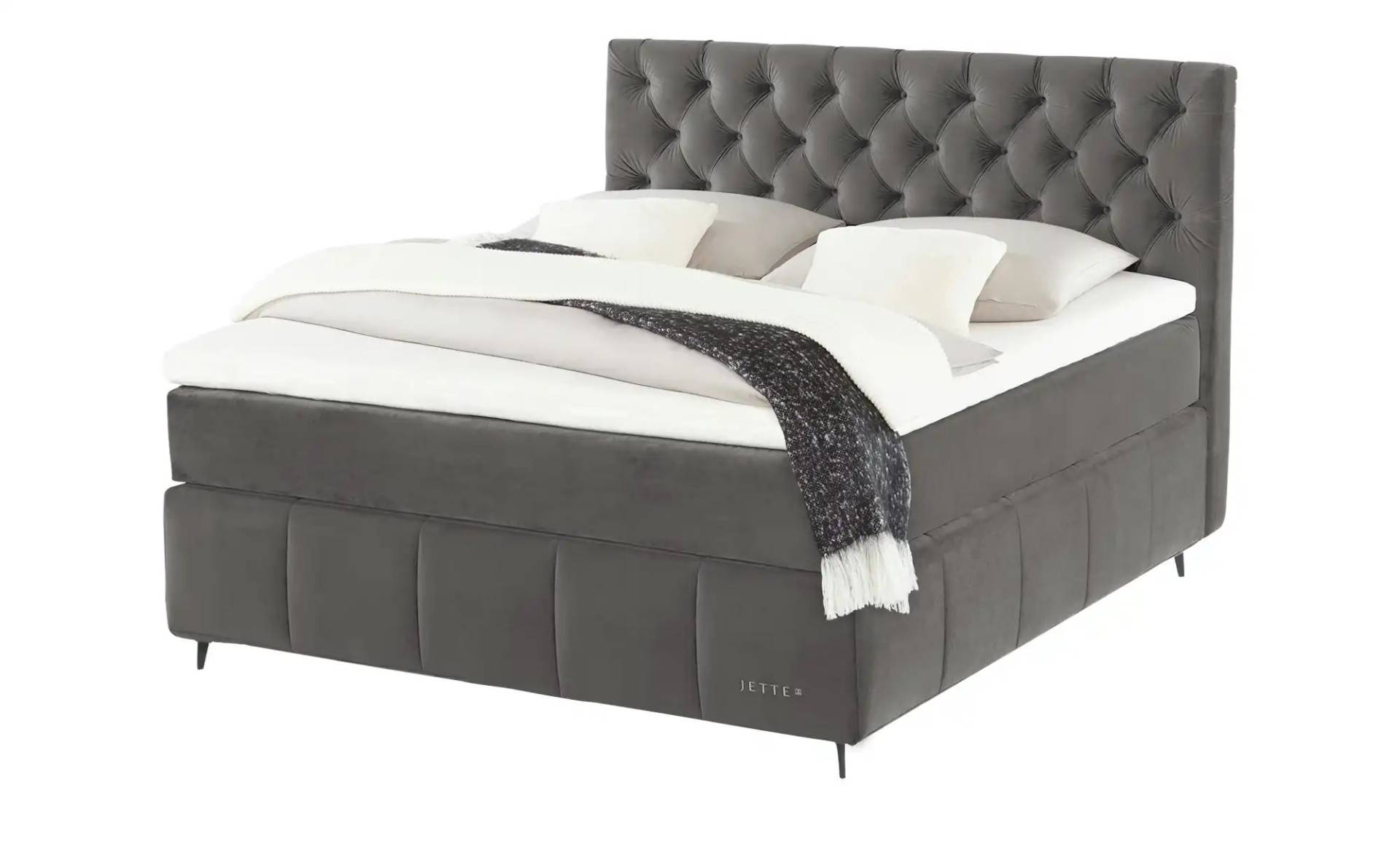 Jette Home Boxspringbett  Jette Glam ¦ grau ¦ Maße (cm): B: 162 H: 132,5 Betten > Boxspringbetten - Möbel Kraft