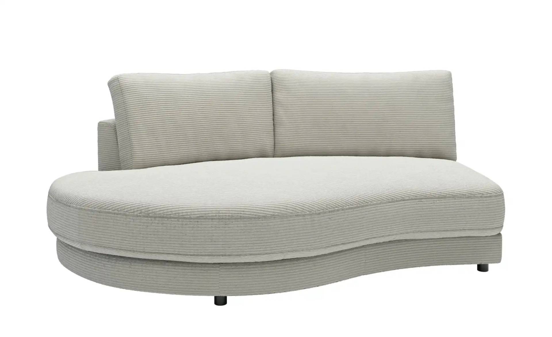 Jette Home Element Abschluss rund links in Cord Sila ¦ grau ¦ Maße (cm): B: 205 H: 85 T: 166.0 Polstermöbel > Sofas > Modulsofas - Höffner